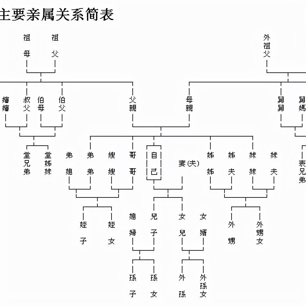 叔母和婶婶的区别（中国人的亲属与称呼）